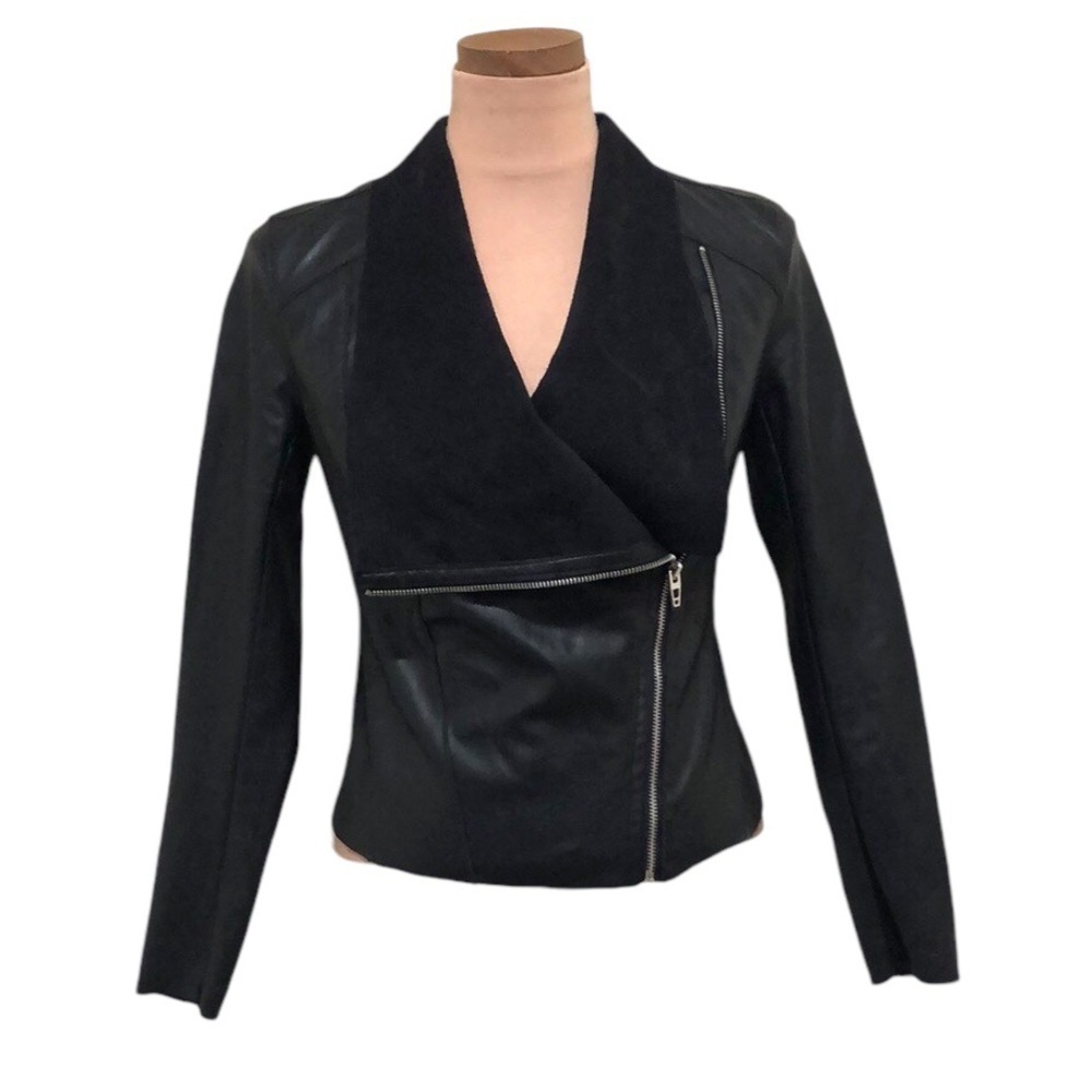 BlankNYC Vegan Leather Moto Jacket Size XS Black